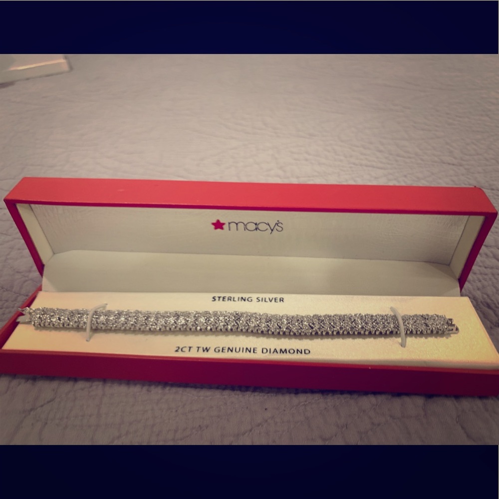 Macy’s Sterling Silver Diamond Bracelet